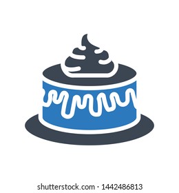 pancake glyph color vector icon