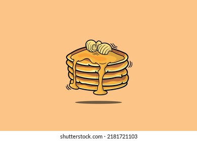 Pancake honey and butter topping