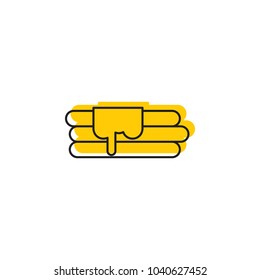 Pancake icon, doodle style