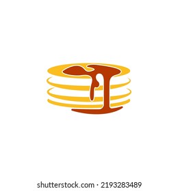 Plantilla de ilustración de diseño plano de icono de Pancake