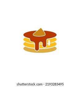 Plantilla de ilustración de diseño plano de icono de Pancake