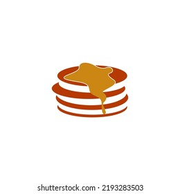 Plantilla de ilustración de diseño plano de icono de Pancake