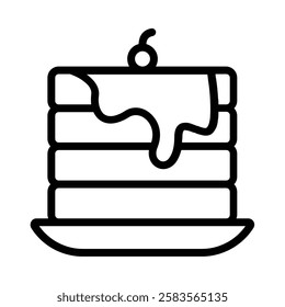 Pancake icon illustration in line style. Perfect for website mobile app presentation. Suitable for any user interface and user experience