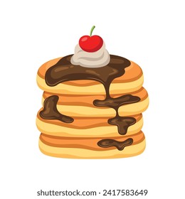 Pancake icon illustration. Vector design