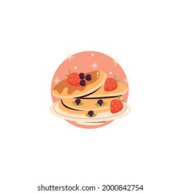 Pancake Icon On White Background