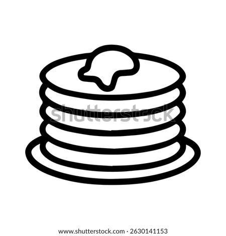 Pancake icon on white background vector
Vector US food icon