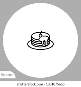 Pancake icon sign vector,Symbol, logo illustration for web and mobile
