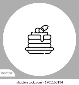 Pancake icon sign vector,Symbol, logo illustration for web and mobile