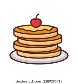 pancake icon vector design template in white background