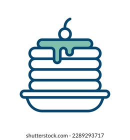 pancake icon vector design template in white background