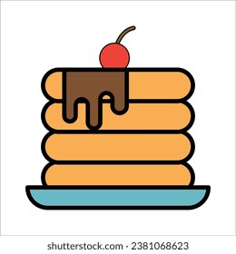 pancake icon vector design template