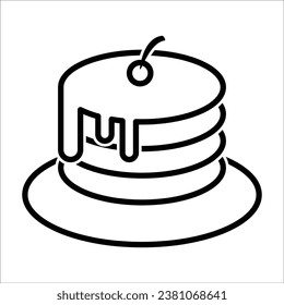 pancake icon vector design template