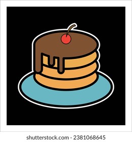 pancake icon vector design template