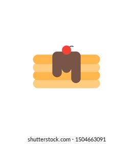 Pancake icon vector. Flat icon illustration