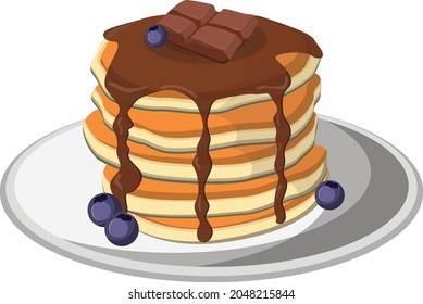 Diseño de ilustración vectorial de icono de Pancake