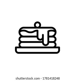 pancake icon vector illustration outline style. food icon set.