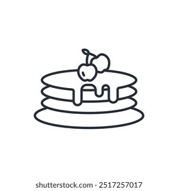 Pfannkuchen-Symbol. vector.Editable stroke.linear style Zeichen zur Verwendung Web-Design, logo.Symbol-Illustration.