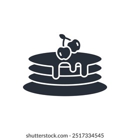 Pancake icon. vector.Editable stroke.linear style sign for use web design,logo.Symbol illustration.