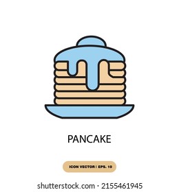 pancake icons  symbol vector elements for infographic web