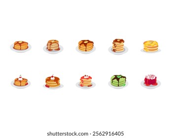 Pancake Illustration Design Element Set