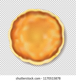 Pancake Isolated Transparent Background With Gradient Mesh, Vector Illustration