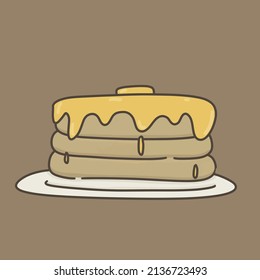 pancake layer with melt butter