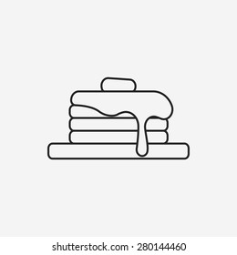 pancake line icon
