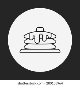 pancake line icon