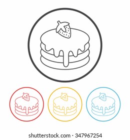pancake line icon
