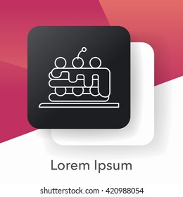 pancake line icon