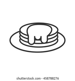 Pancake linear icon. Thin line design