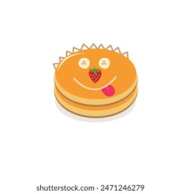 pancake logo design and icon, mini pancake