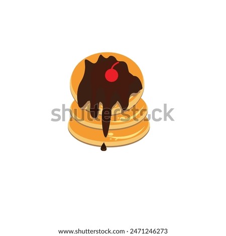 pancake logo design and icon, mini pancake
