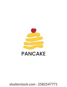 Pancake logo design vector, bakery logo, pancake shop logo