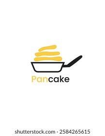 Pancake logo design vector, bakery logo, pancake shop logo