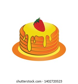 pancake logo icon design template vector