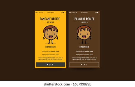 Pancake Recipe App Interface Design