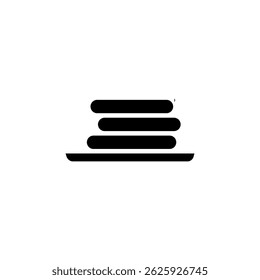 pancake stack, breakfast icon vector