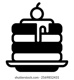 Pancake Stack food and culinary icon illustration