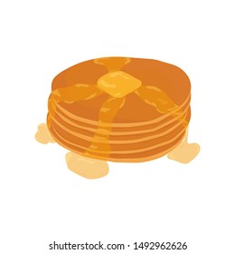 single pancake clipart