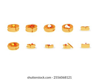 Pancake Sweet Design Element Set 