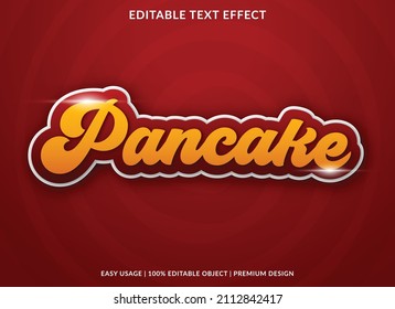 pancake text effect style template with bold and abstract style use for business logo and brand