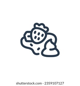 Ilustración de icono vectorial de la variante de corte de pancake