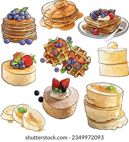 pancake vector advertising media illustration