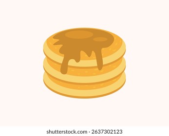 Pancake vector design illustration in clean, simple style. Perfect for breakfast, food, cafe, and restaurant themes. Great for apps, websites, menus, and promotional materials.