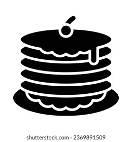 Pancake Vector Glyph Icon For Personal And Commercial Use.
