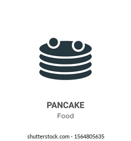 Pancake vector icon on white background. Flat vector pancake icon symbol sign from modern food collection for mobile concept and web apps design.