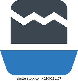 ilustración vectorial de pancake aislada en un fondo transparente. iconos vectoriales de glifo para el concepto o gráficos web.