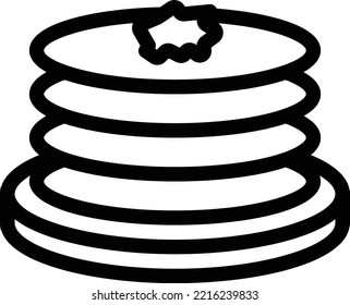 pancake Vector illustration on a transparent background. Premium quality symmbols. Thin line vector icons for concept and graphic design. 
