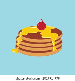pancake vector illustration, perfect forsticker and t shirt design